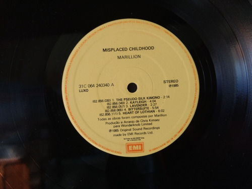 Lp Marillion - Misplaced Childhood (1985) Capa Dupla (Usado)