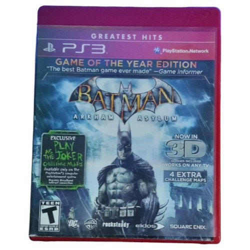 Batman Arkham Asylum Ps3 Goty Edicion 3d Con Lentes Fisico