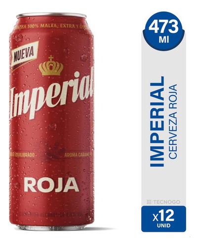 Cerveza Imperial Roja Lata Pack 12 unidades