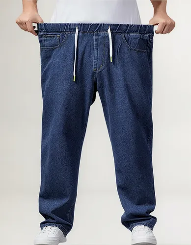 Pantalón A La Moda Para Hombre, Elástico, Con Lazo Elástico,