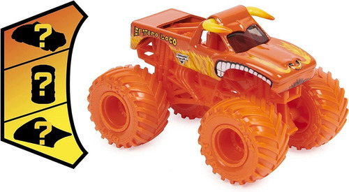 Imagen 5 de 5 de Monster Jam Vehiculo El Toro Loco Serie 25 1:64 - Color Naranja