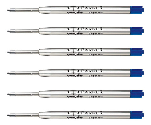 Parker Quinkflow Recarga Tinta Azul Para Bol Igrafo Punta