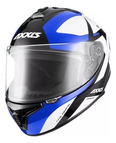 Casco Axxis Draken Azul Blanco