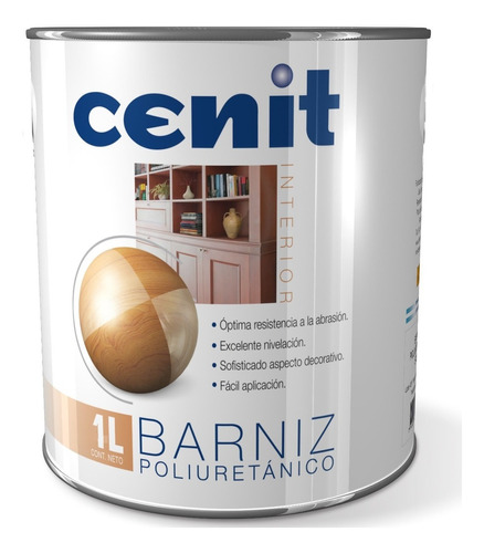 Barniz Poliuretánico Interior Satinado 1 Litro Cenit