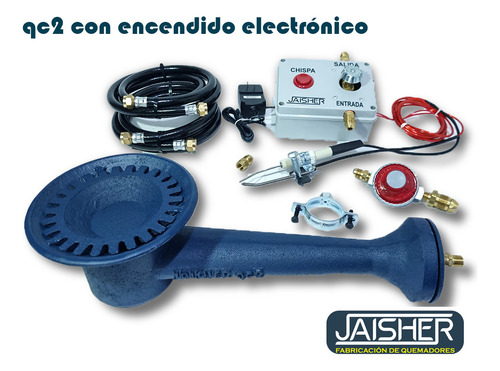 Quemador Flama Vertical Jaisher Qc2 Encendido Electrónico