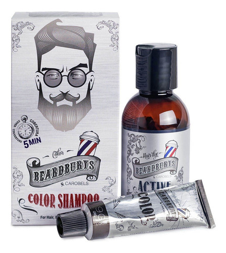 Tinte Shampoo Barba Beardburys Castaño Claro 5 Minutos