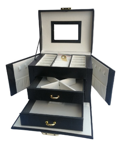 Imagen 5 de 9 de Estuche Organizador Joyas Joyero Alhajero Anillos Aretes