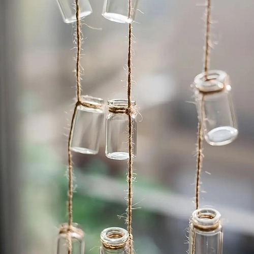 Botellas De Vidrio Transparente Colgantes, Regalo Moderno,