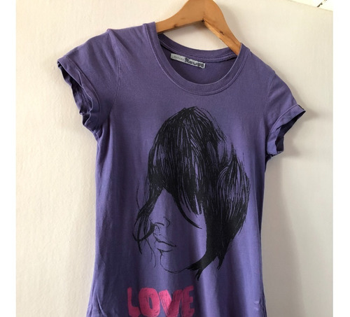 Remera Manga Corta Wanama Violeta Love Talle M