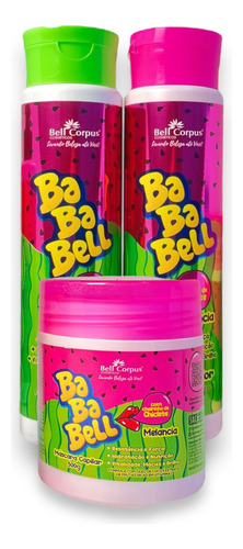 Kit Capilar Bababell Melancia Com 3 Itens