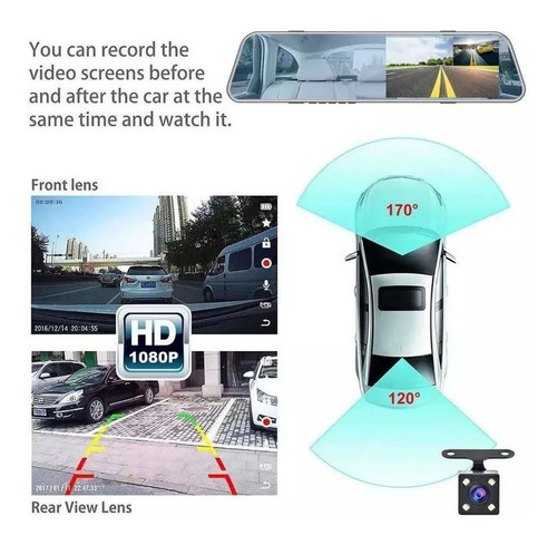 Espejo Retrovisor Dvr Para Kia Carens