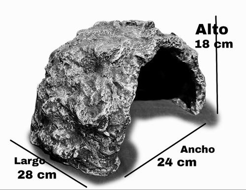 Fig Resina Acuario Terrario Casa Cueva  P/reptil Gde 18x28cm
