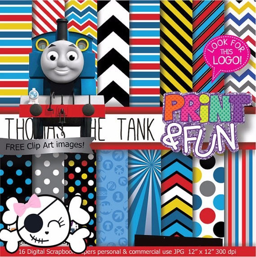 Kit Imprimible Pack Fondos Thomas Y El Tren Clipart