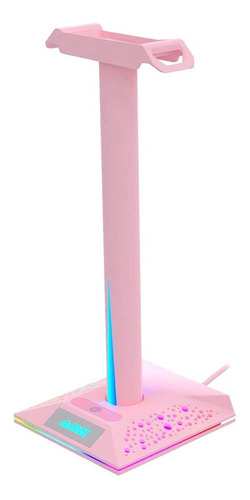 Imagen 1 de 4 de Soporte Para Audifonos Rgb - Ajazz Am200 Rosa