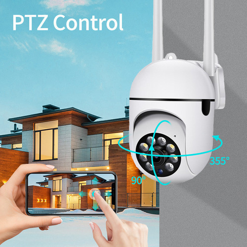 Cámara exterior 5G Hd 1080p Wifi Ip PTZ infrarroja 360º color negro