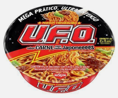 Ufo Nissin Miojo Kit Com 4 Unidades Carne Com Molho Japones