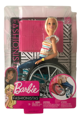 Barbie En Silla De Ruedas Fashionistas 132 Wheelchair Mattel (Usado)