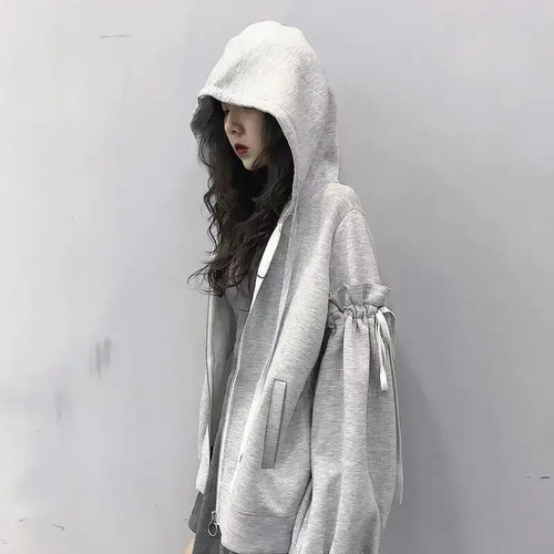 Chaqueta Tipo Sudadera Con Capucha De Gran Tamaño Para Mujer