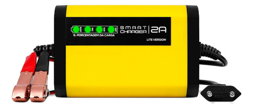 Carregador De Bateria Automotivo 12v 2a Carro Moto Fonte Jet Automático Nobreak Bivolt Inmetro Smartcharger 4x4sc