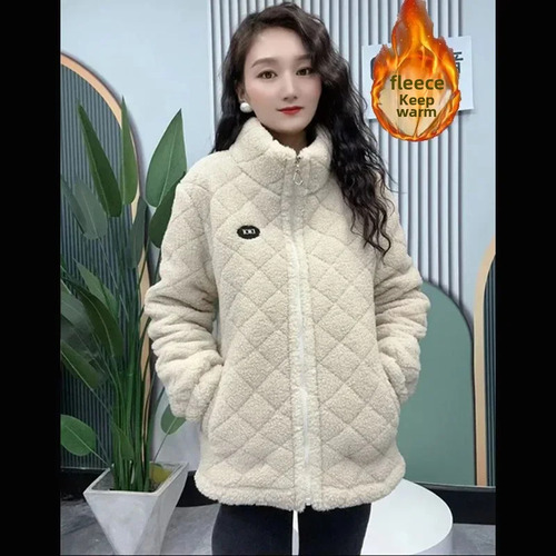 Chaqueta Cálida De Invierno Con Forro Polar Para Mujer, Estilo Casual