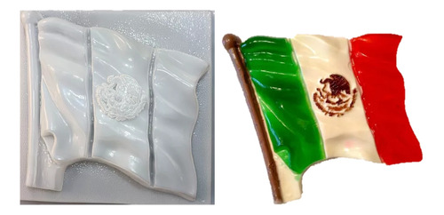 Molde De Bandera De México Gelatina 1.2l