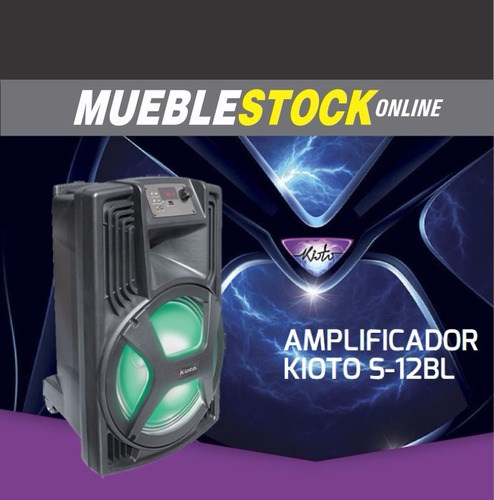 Amplificador Kioto S-12bl Usb Bluetooth Mp3 Potencia 1200w