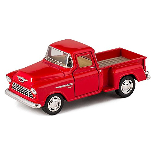 Camión Rojo De 1955 Chevy Stepside Pick-up Die Cast Collecti