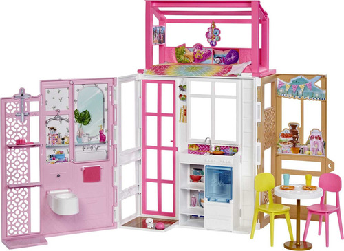 Muñequera Barbie Con Muebles Y Accesorios Convierte Las Medi