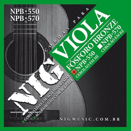 Encordoamento Nig Viola Cebolão Npb-550