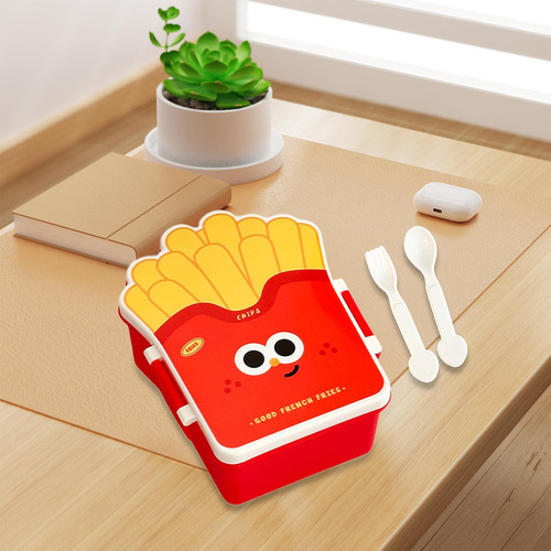 - Lunch Box Bento Caixa Com Tampa Compacta De Recipiente