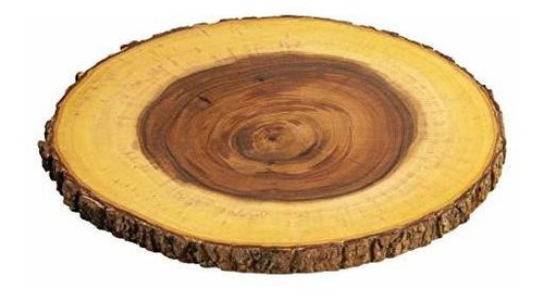 Tabla De Servir De Madera De Acacia Con Borde Vivo Natural