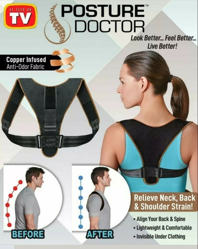 Corrector Postural Mujer Faja Postura Espalda Reafirma