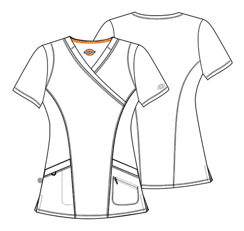 Imagen 5 de 5 de Dickies Dk660 Filipina Dynamix Mujer Quirúrgica Clínica