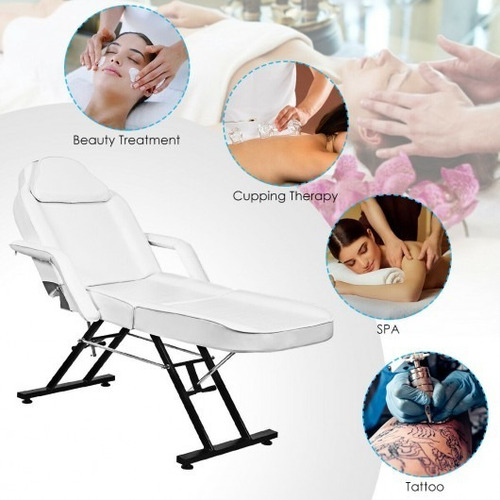 Sillon Para Salon Spa Masaje Facial Tatuaje Con Taburete Color 2