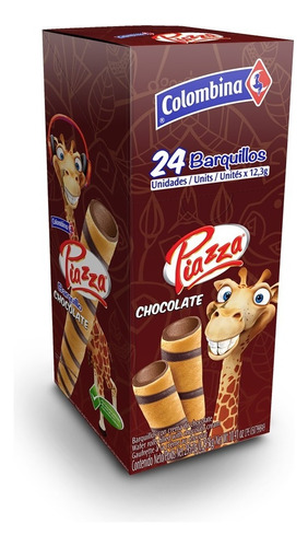Barquillos Piazza Jirafa Chocolate 24 Uds