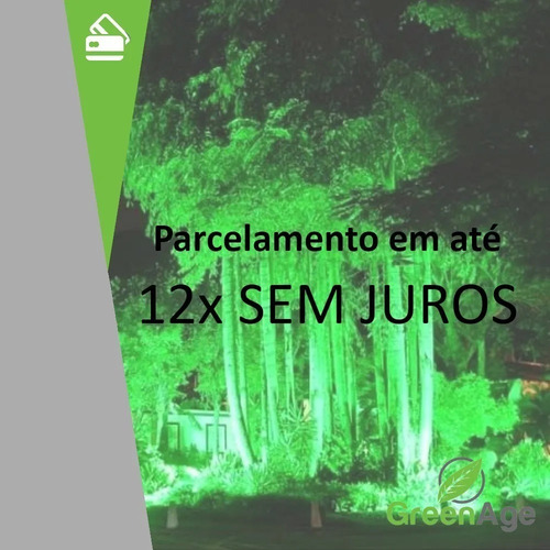 Refletor Led Verde Smd 20w Prova D'água Bivolt