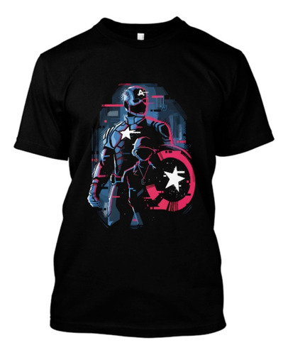 Camiseta Estampada Marvel Capitán América