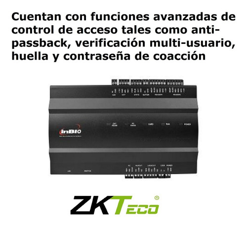Panel Para Control De Accesos 1 Puerta 2 Lectores Zkteco