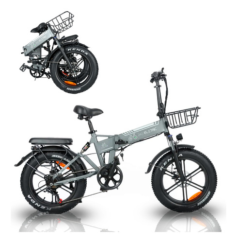 Bicicleta Elétrica Com Cesta 1000w Autonomia 50km Até 150kg