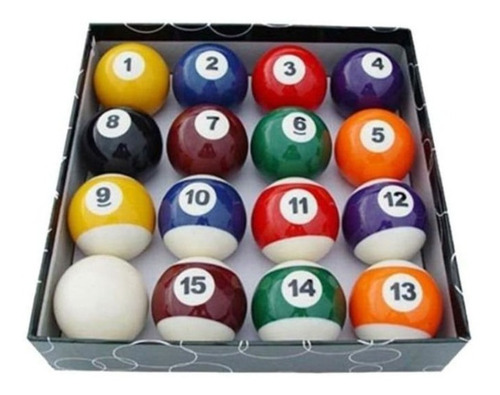 Bolas De Pool 2  Pulgadas 16 Und, Juego Completo, Marca Drb