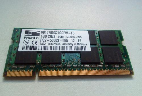 2 Memorias Ram Ddr2 De 1gb