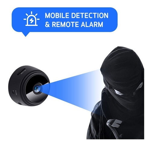 Imagen 5 de 8 de Fralugio Mini Cámara Espia 1080p Wifi A9 Full Hd Nocturna Sd