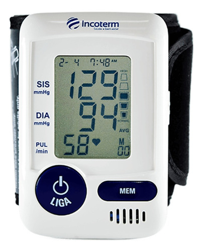 Aparelho medidor de pressão arterial digital de pulso Incoterm MP060