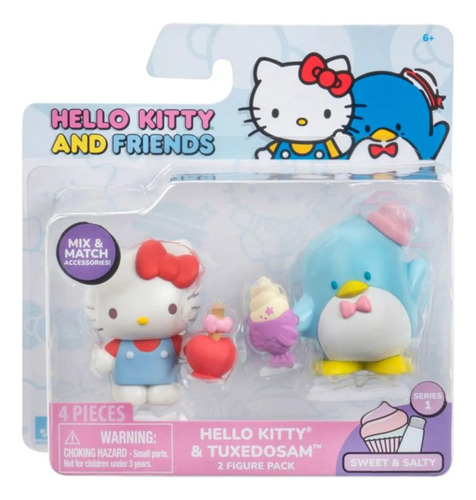 Hello Kitty Y Amigos Sweet & Salty  Pack X 2 Figuras Replay