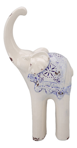 Escultura De Elefante De Porcelana, Decoración De Cerámica,