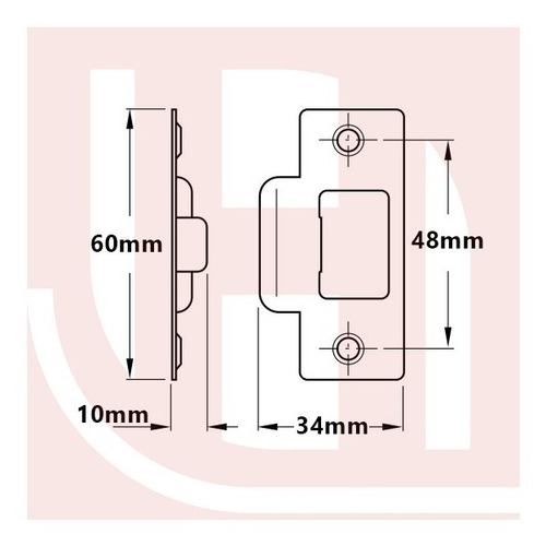 Cerradura Pomo Para Oficina Con Llave Y Boton Acero Inox