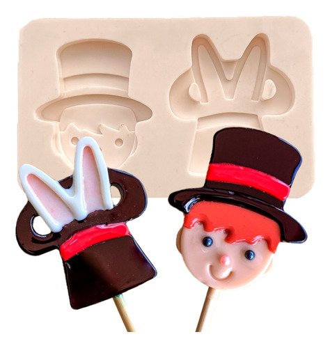 Molde Silicone Confeitaria Pirulito Mágico Cartola