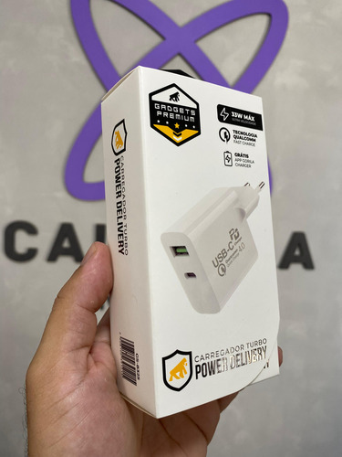 Carregador Gshield Turbo Delivery Usb A/c - 33w Branco