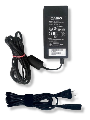 Cargador Para Teclado Casio 9v Ad-5mu Ca-100 Ctk-120 Wk-200