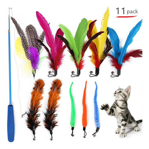 Cat Feather Rod Interactive Feather Teather Teaser Con Forma